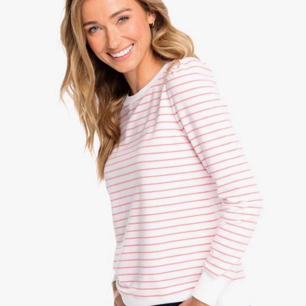 Southern Tide Jayne Striped Terry Sweatshirt